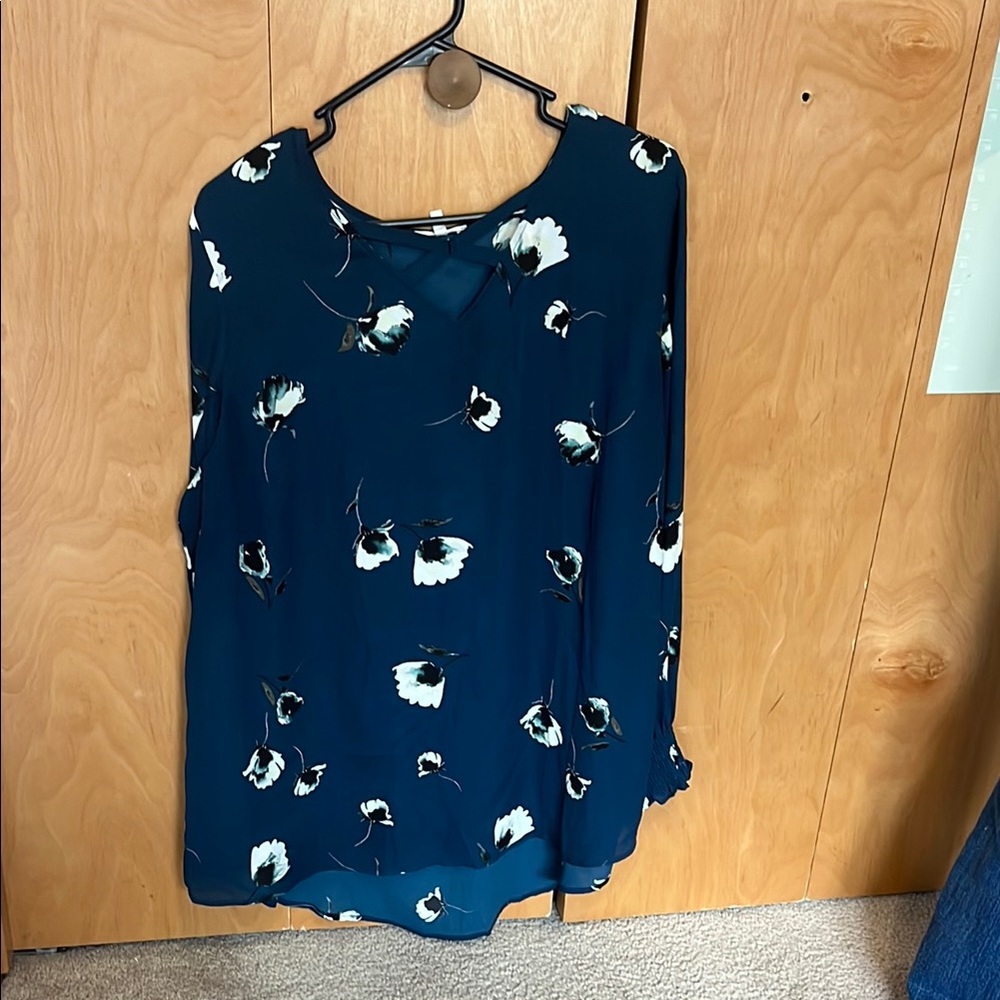 Floral Teal Women's Top